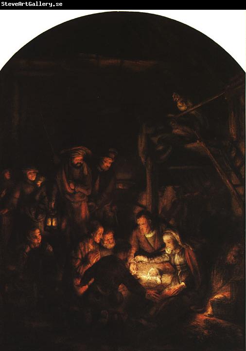 REMBRANDT Harmenszoon van Rijn Adoration of the Shepherds